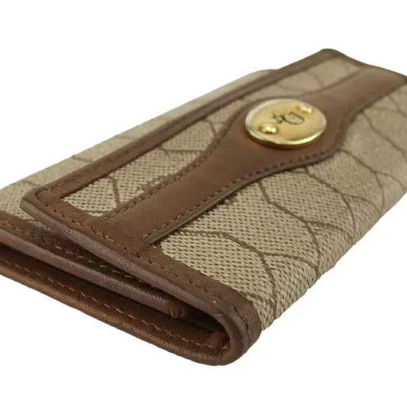 DIOR Key Case Honeycomb Beige PVC x Leather Authentic - Picture 3 of 10